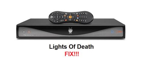 May 19, 2023 · Options. on ‎19-05-2023 21:46. My TiVo box tried to run an update. It was a black screen with the info that the channels were updating etc. Got to 3 out of 3 and then box restarted again. Flashing lights and nothing further on tv. Goes through stages now of all lights flashing then settles to one green light on left hand side and one red on ... 